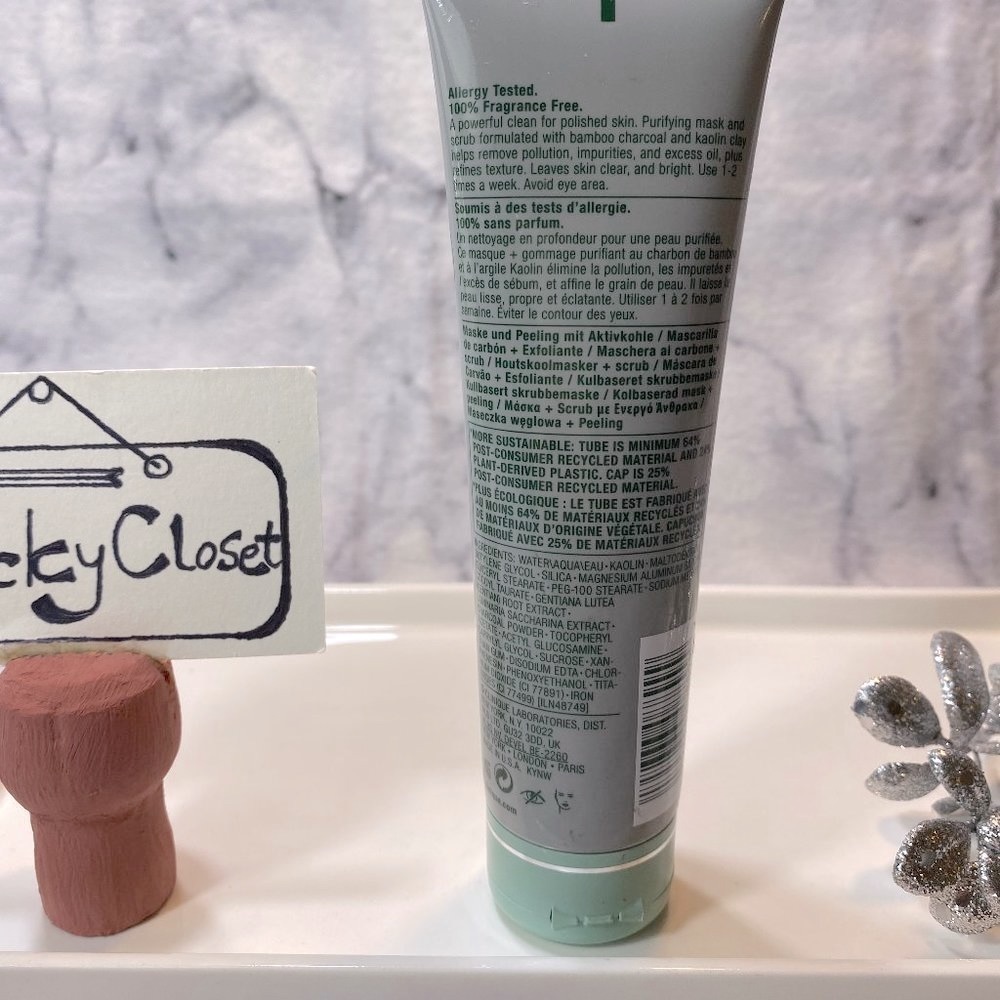 Clinique Skincare-Charcoal Mask & Scrub 2-in-1,Detoxifying Care-Full 100ml-NEW - Picture 3 of 12